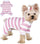 Dog Pajamas, Stretchy Puppy Jammies Onesie, Comfy Doggie Striped Pjs, Lightweight Soft Puppy Outfit, Dogs Clothes for Small Size Girl Boy(Pink,Large)