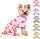 Dog Pajamas for Small Dogs, Soft Thin Pjs Jammies Cat Doggie, Summer Pet Cute Puppy Clothes Outfits Dogs Boy Girl(Coconut Tree,L)